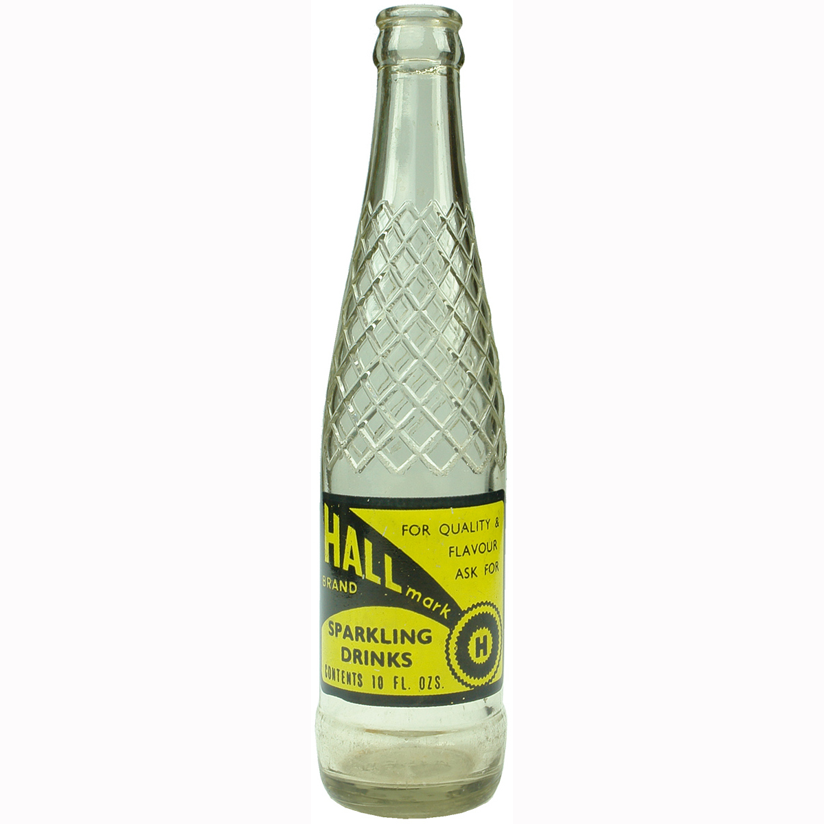 Ceramic Label Crown Seal. Hall's Loxton Hallmark beverages. 10 oz. (South Australia)