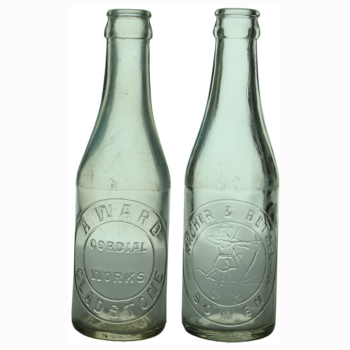 2 Crown Seals: Ward Gladstone and Archer & Betzel, Bowen. (Queensland)