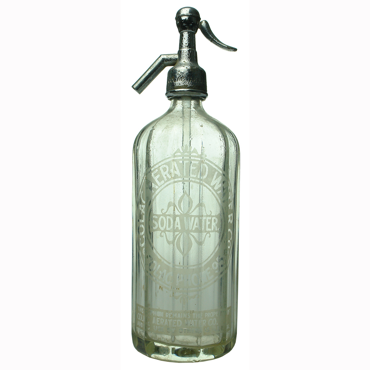 Soda Syphon. Colac Aerated Water Co. Phone 95. (Victoria)