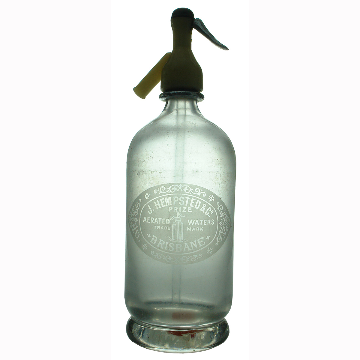 Soda Syphon. J. Hempsted & Co, Prize Aerated Waters Brisbane. (Queensland)