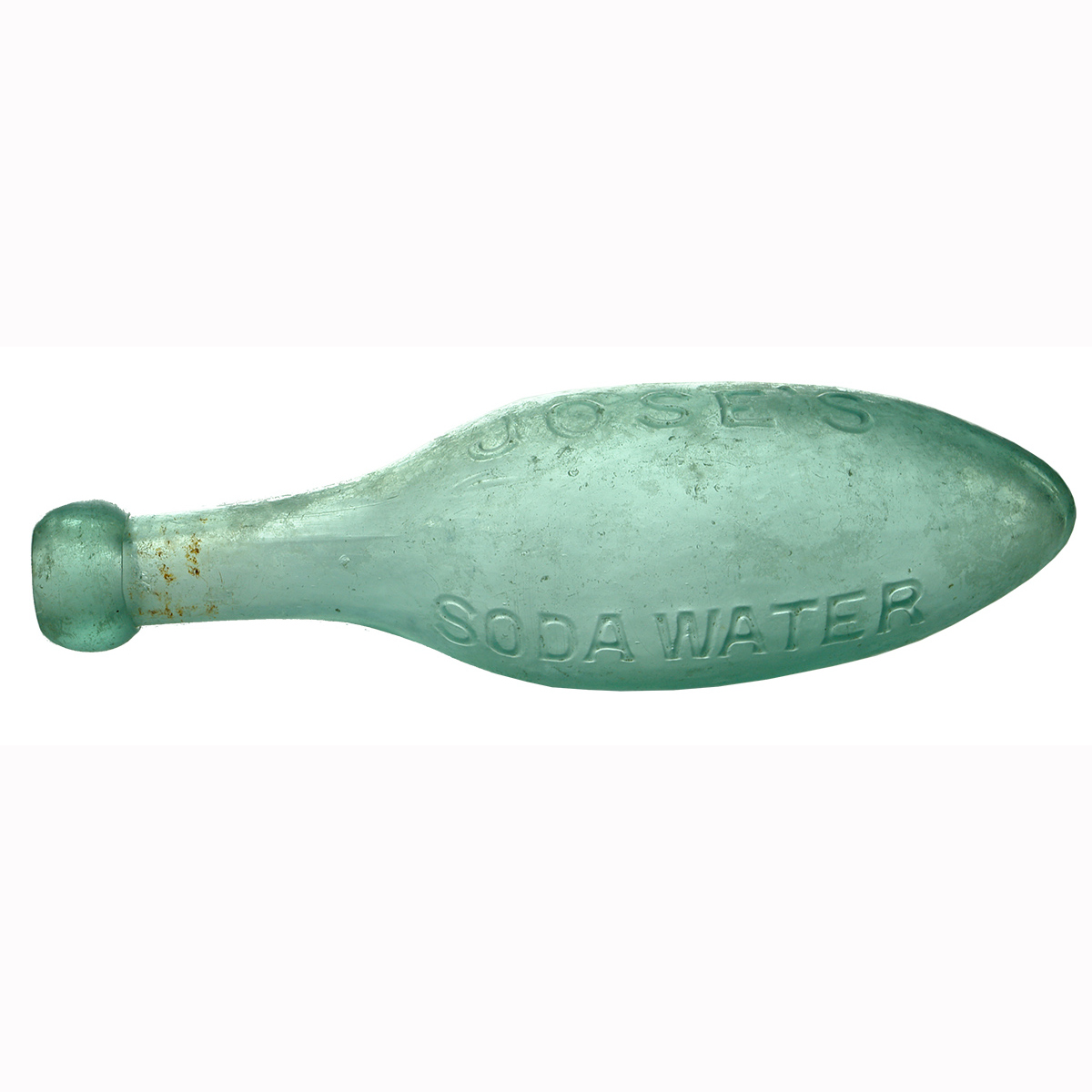 Torpedo. Jose's Soda Water Geraldton. N reversed in Geraldton. (Western Australia)