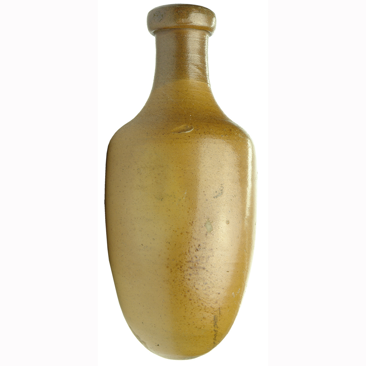 Torpedo. Stoneware Egg Soda Hamilton Patent Bottle.