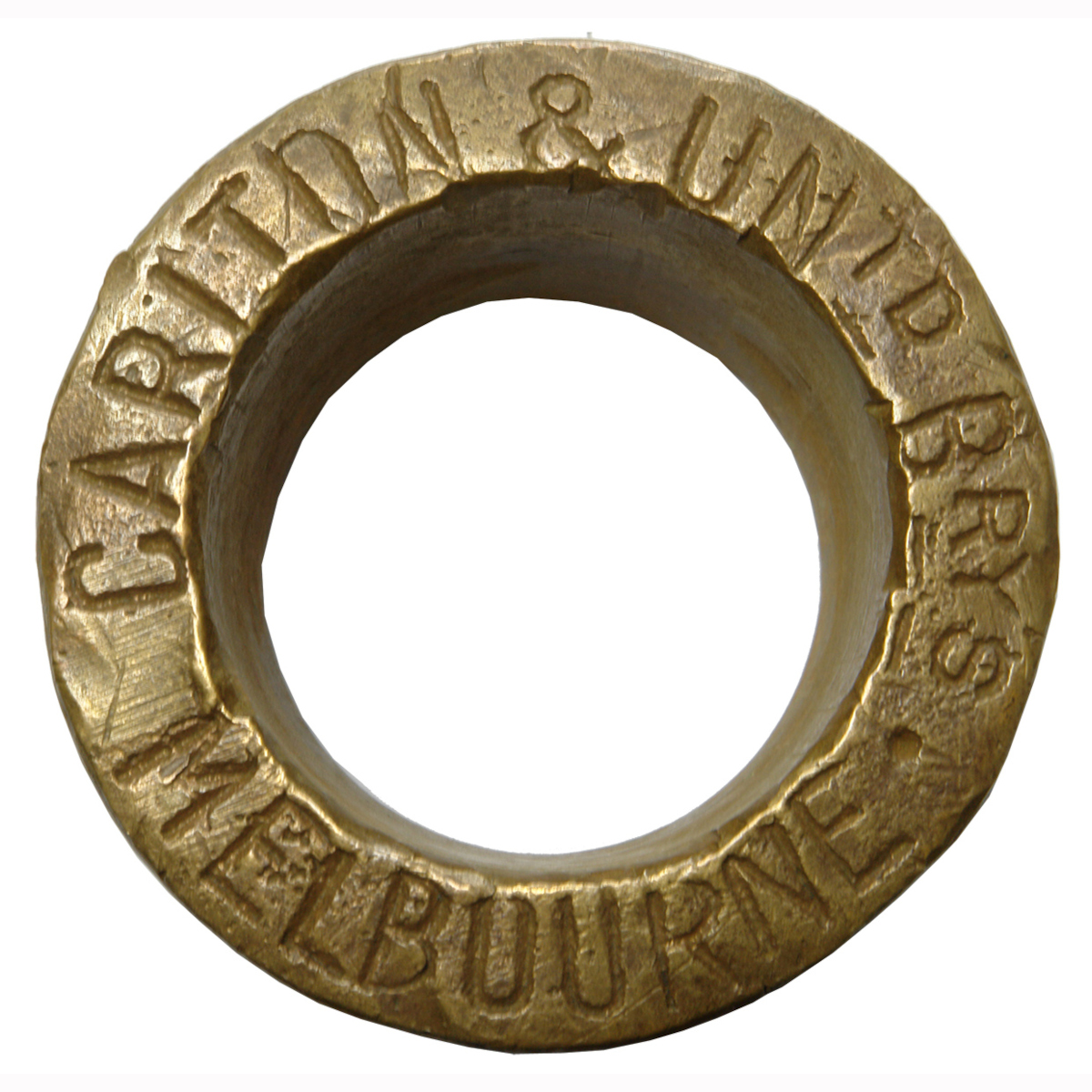 Beer Barrel Brass Barrel Bung. Carlton & United Breweries Melbourne. (Victoria)