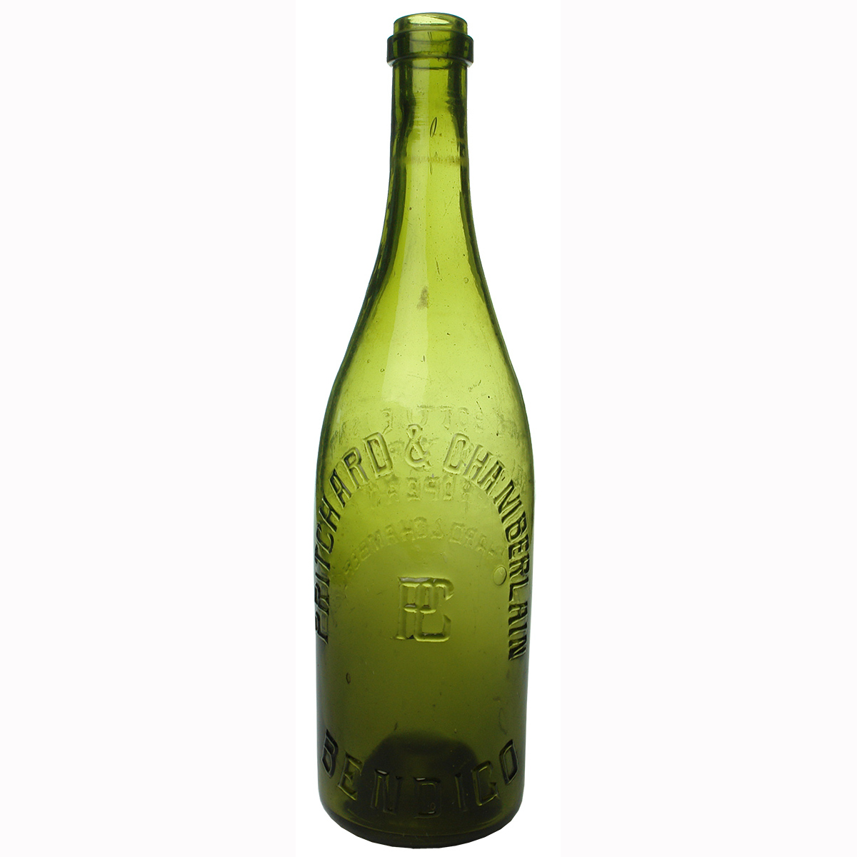 Beer. Pritchard & Chamberlain, Bendigo. Ring Seal Beer. Green. (Victoria)