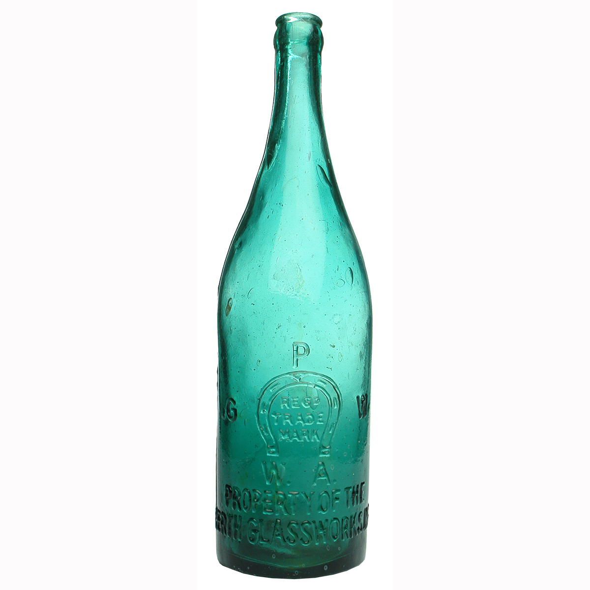 Crown Seal Beer. Perth Glass Works. Horseshoe. (Western Australia)