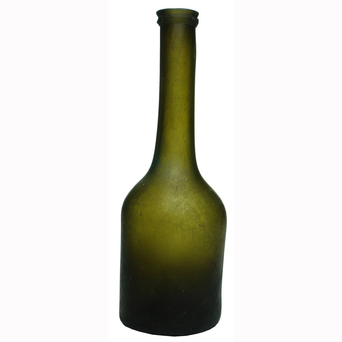 Black Glass. Dutch Mallet type bottle. 1700s