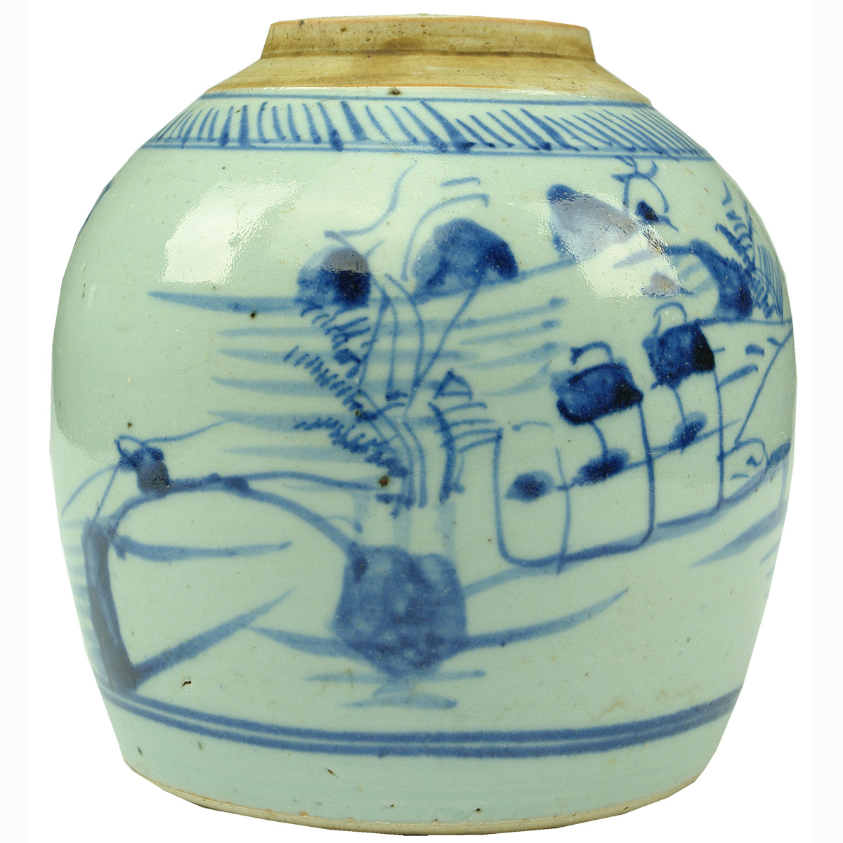 Large Blue & White Chinese Ginger Jar