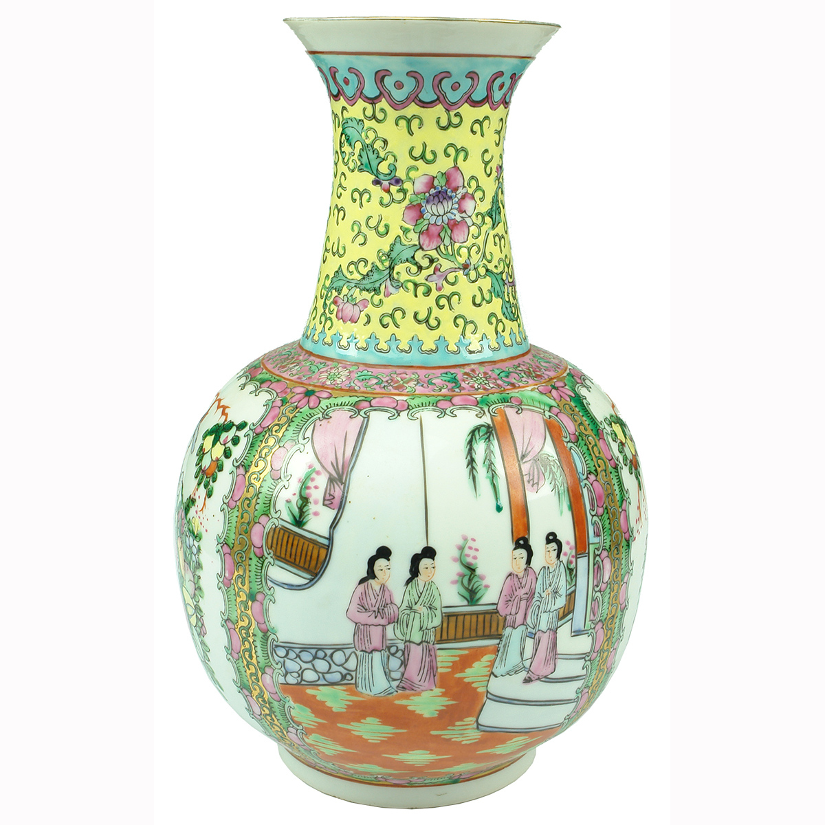 Chinese Famille Rose Ceramic Vase