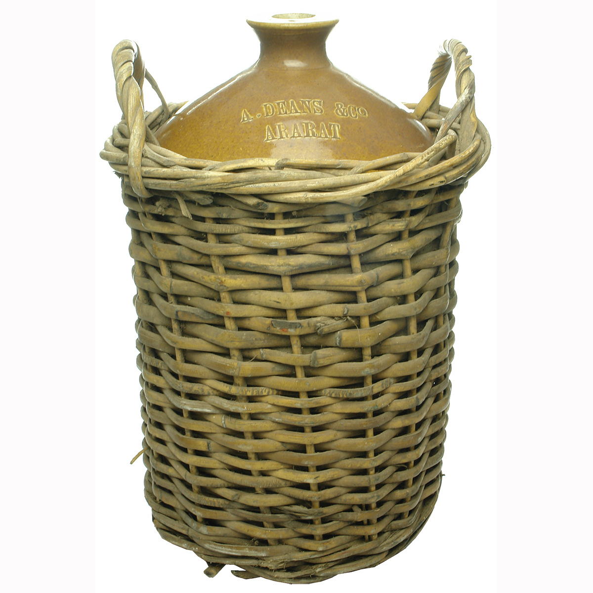 Demijohn. A. Deans & Co., Ararat. 2 Gallon. (Victoria)