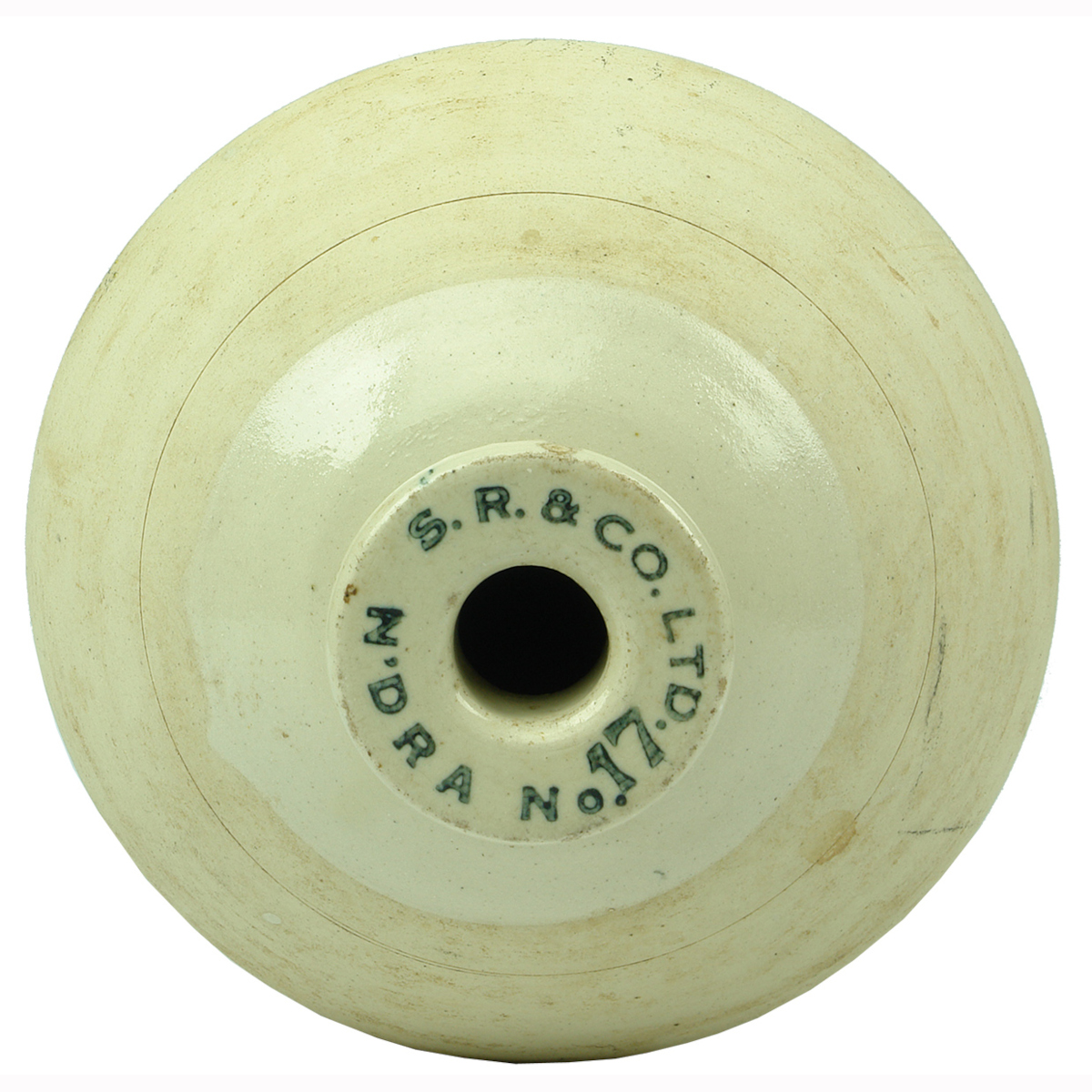 Demijohn. Richards Narrandera. SR & Co Ltd N'Dra. Lip Printed Stoneware. The Big Store. (New South Wales)