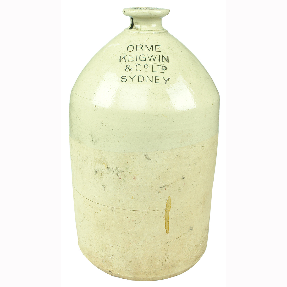 Demijohn. Orme Keigwin & Co. Ltd., Sydney. (New South Wales)
