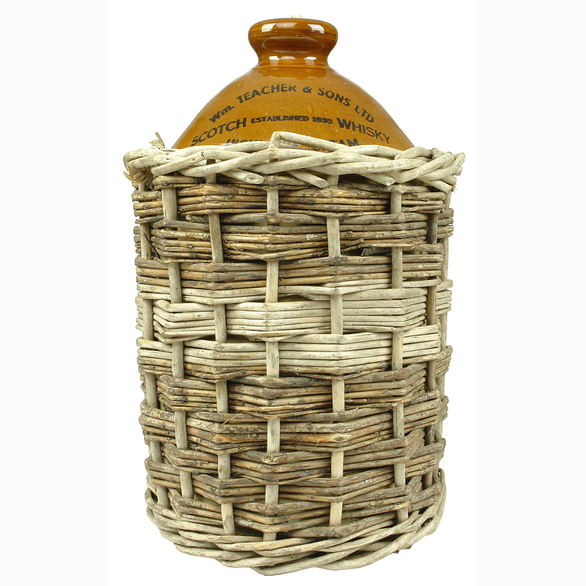 Demijohn. Wm Teacher & Sons Ltd Scotch Whisky. One Gallon.